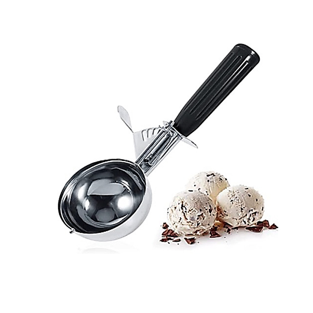 CUCHARA HELADO # 30 MANGO NEGRO 5.5 CM DIAM. (Llego de mango