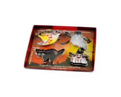 CORTADOR ACERO 9 CM 4 PZ  HALLOWEEN
