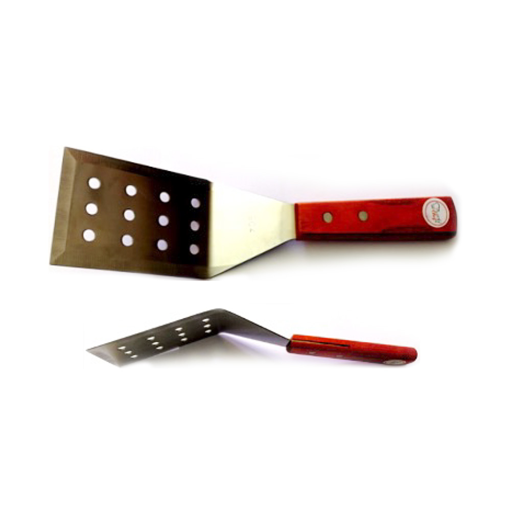 VOLTEADOR PERFORADO 11.5″ AINOX MANGO DE MADERA