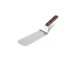 VOLTEADOR PERFORADO 14" AINOX MANGO DE MADERA