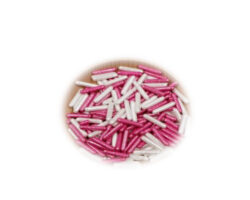 CAN BARRA CARAMELO PERLADA BLANCO Y ROSA, BOLSA 1KG