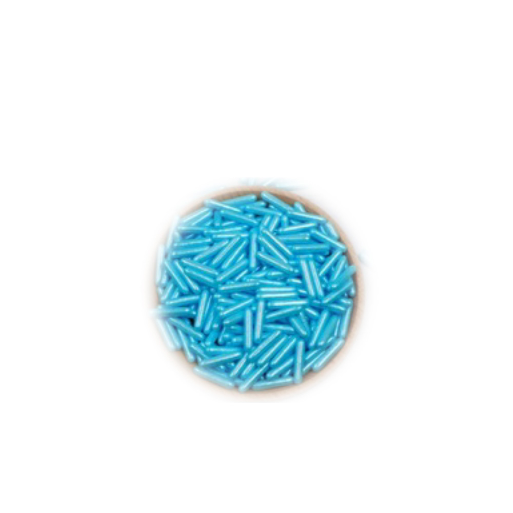 CAN BARRA CARAMELO PERLADA AZUL, BOLSA 1KG