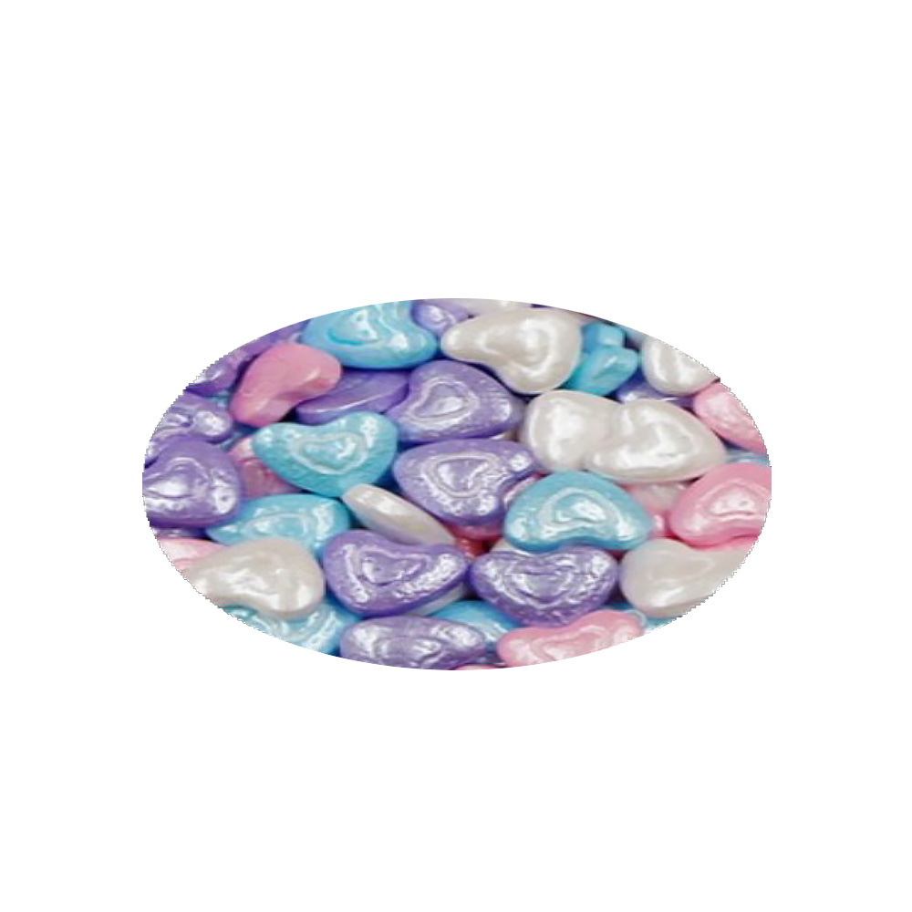 CAN CORAZON GRABADO ROSA MORADO AZUL BL 1 KG