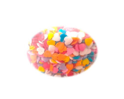 CAN CONFETE CORAZON MULTI COLOR  AZUCAR  1KG