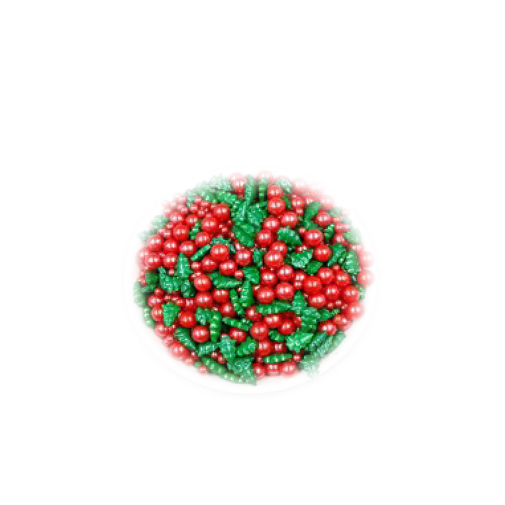 CAN PERLA, ARBOL NAVIDAD AZUCAR ROJO VERDE BOLSA DE 1 KG