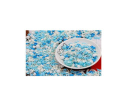 CAN PERLA, COPO, PALITOS, DE AZUCAR BLANCO Y AZUL BOLSA DE 1