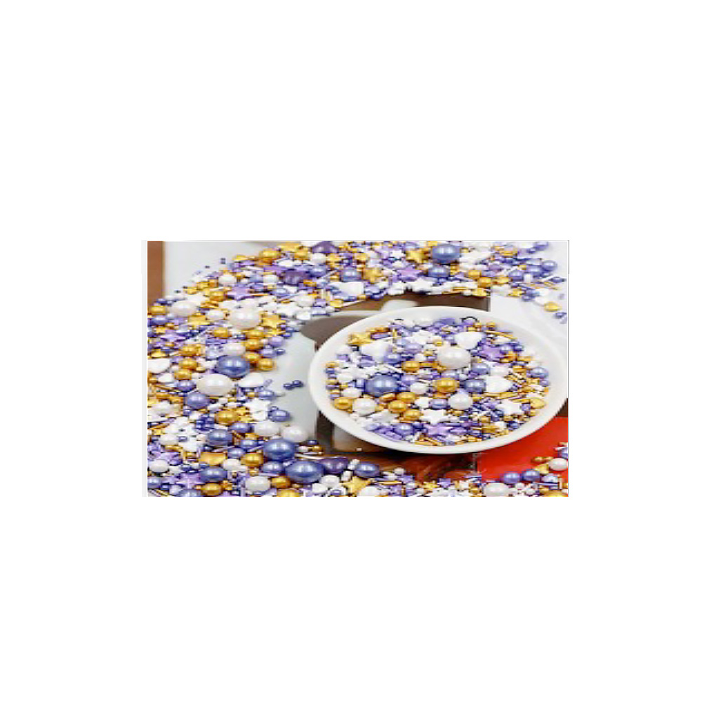 CAN PERLA, CORAZON, PALITO DE AZUCAR. BCO,DORADO, MORADO BOL