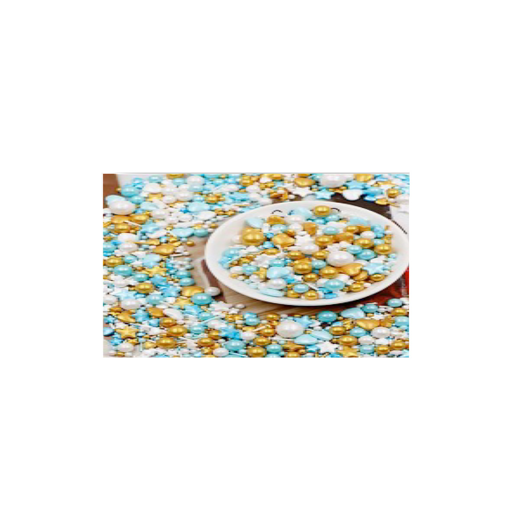 CAN PERLA, CORAZON, ESTRELLA DE AZUCAR. BLCO DORADO, AZUL BO