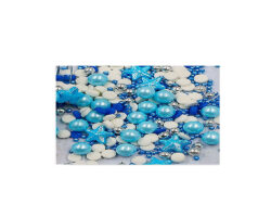 CAN PERLA Y ESTRELL DE AZUCAR. AZUL, BLANCO, PLATA. BOLSA DE