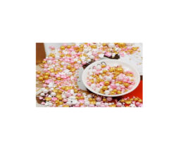 CAN PERLA,CORAZON, ESTRELLA DE AZUCAR. DORADO, ROSA, BCO BOL