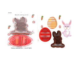 CORTADOR PLASTICO 2 PZ CONEJO HUEVO 8 Y 9.5 CM