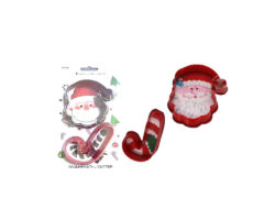 CORTADORES PLASTICO NAVIDAD BASTON SANTA 9CM 2PZ