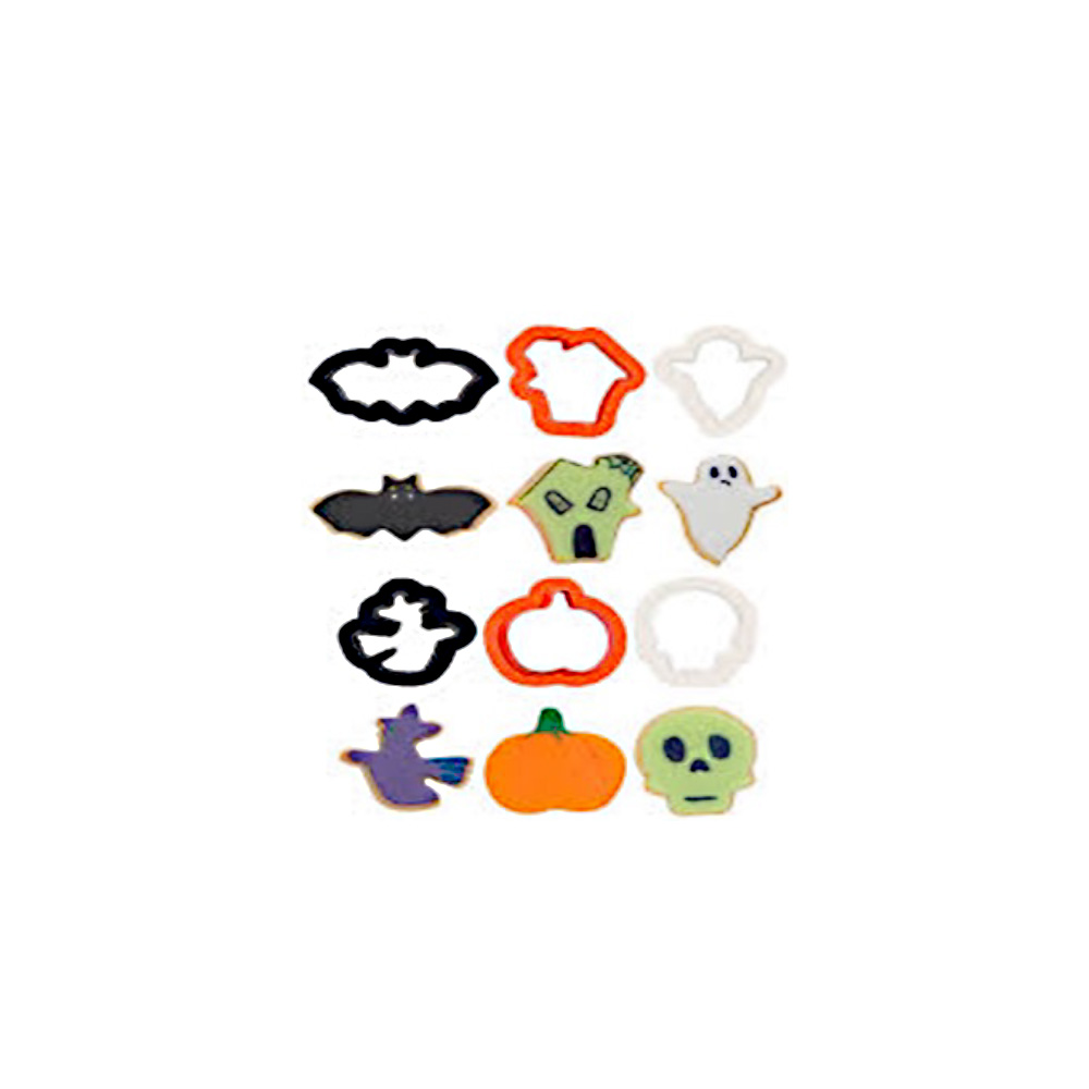 CORTADORES PLASTICO HALLOWEEN 6 PZ 4 A 5.5 CM