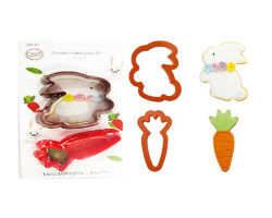 CORTADOR PLASTICO 2 PZ CONEJO ZANAHORIA 8 Y 8.5 CM