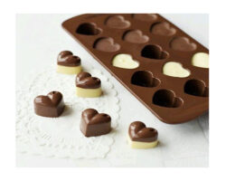 MOLDE DE SILICON CORAZONES 15 CAV