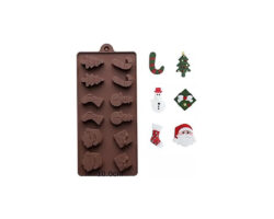 MOLDE SILICON NAVIDAD 12 CAV 6 FIG DIFERENTES