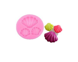 MOLDE SILICON 3 CONCHAS DE MAR 6 X 1 CM