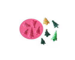 MOLDE SILICON NAVIDA ARBOLES 10X1.2CM