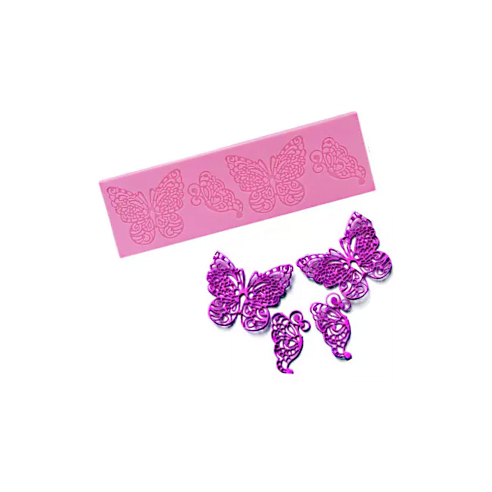 TAPETE DE SILICON MARIPOSA 37.5X8 CM