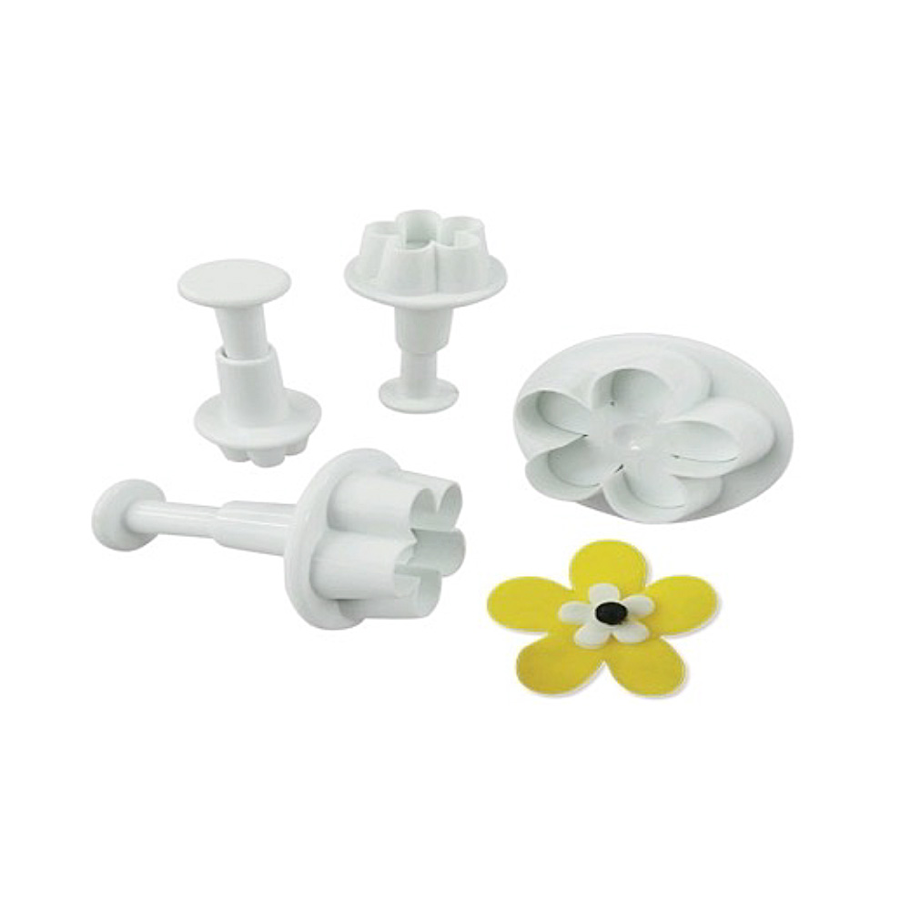 CORTADOR EYECTOR 4 PZA FLOR 5 PETALOS