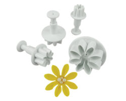 CORTADOR EYECTOR FLOR 8 PETALOS PLASTICO 4 PZ