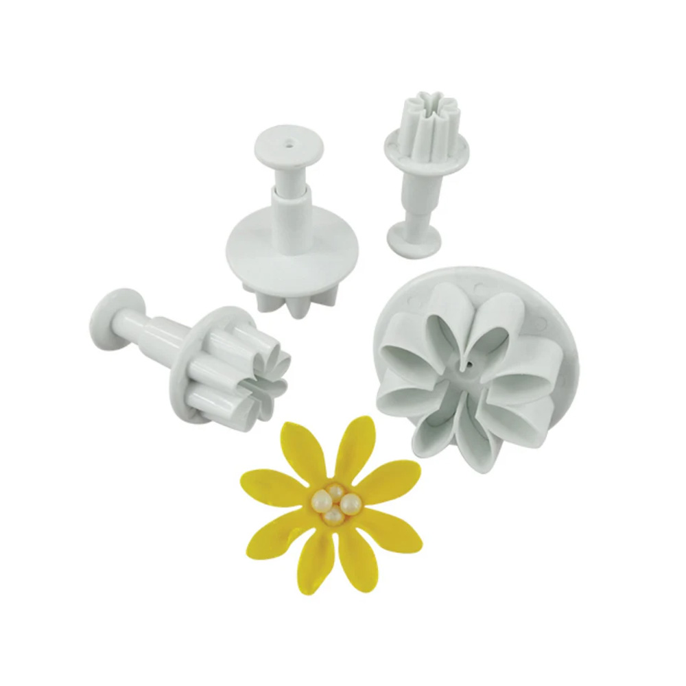 CORTADOR EYECTOR FLOR 8 PETALOS PLASTICO 4 PZ