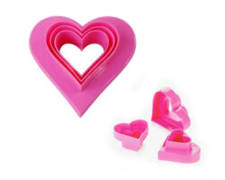 CORTADOR CORAZON PLASTICO 3 PZ