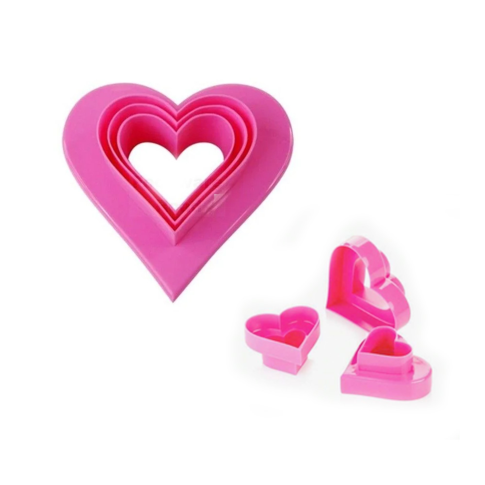 CORTADOR CORAZON PLASTICO 3 PZ