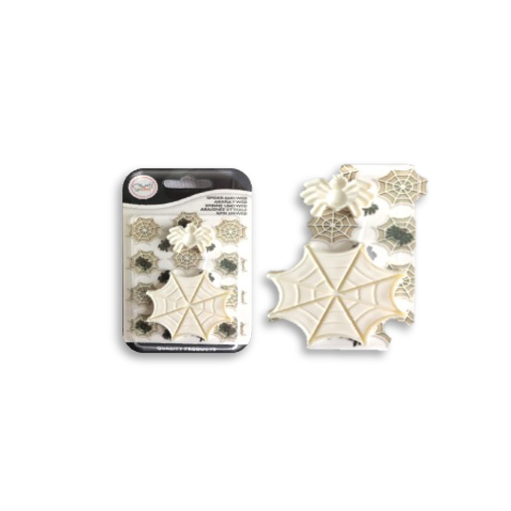 CORTADOR/MARCADOR ARAÑA Y TELARAÑA 2PZA PLATI 6Y3CM