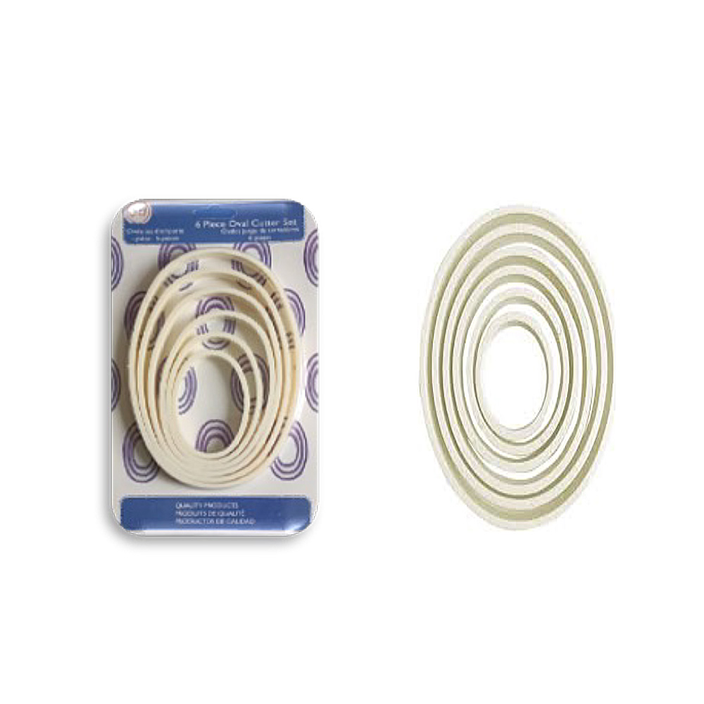 CORTADOR OVAL PLASTICO 6 PZ DE 17X12 A 5X7 CM