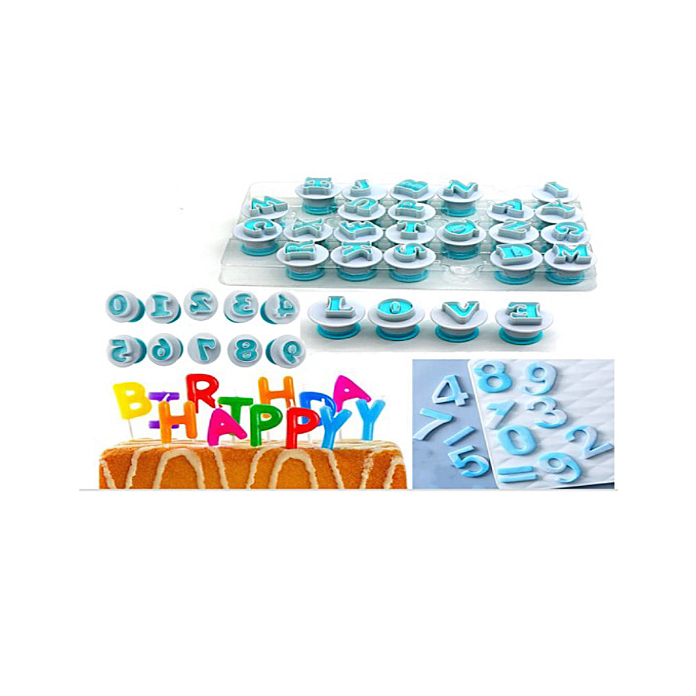 CORTADOR EYECTOR MAYUSCULAS Y NUMEROS 36 PZ 2CM