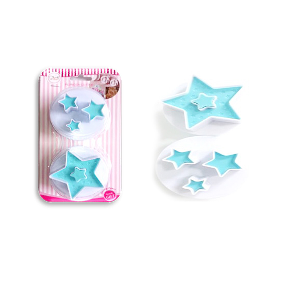 CORTADOR EYECTOR 2PZ ESTRELLA TRIPLE CENTENARIO PLASTICO 6 C
