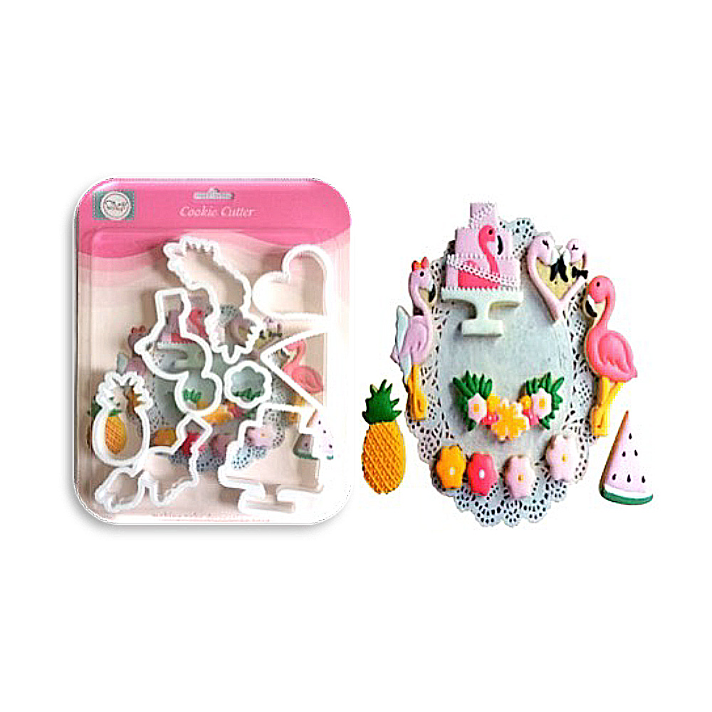 CORTADORES TROPICAL PLASTICO 8 PZA 9 CM