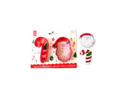 CORTADOR 2PZ NAVIDAD SANTA/BASTON 5X8CM PLASTICO
