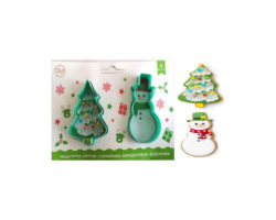 CORTADOR 2PZ NAVIDAD ARBOL/M. NIEVE 4X8CM PLASTICO