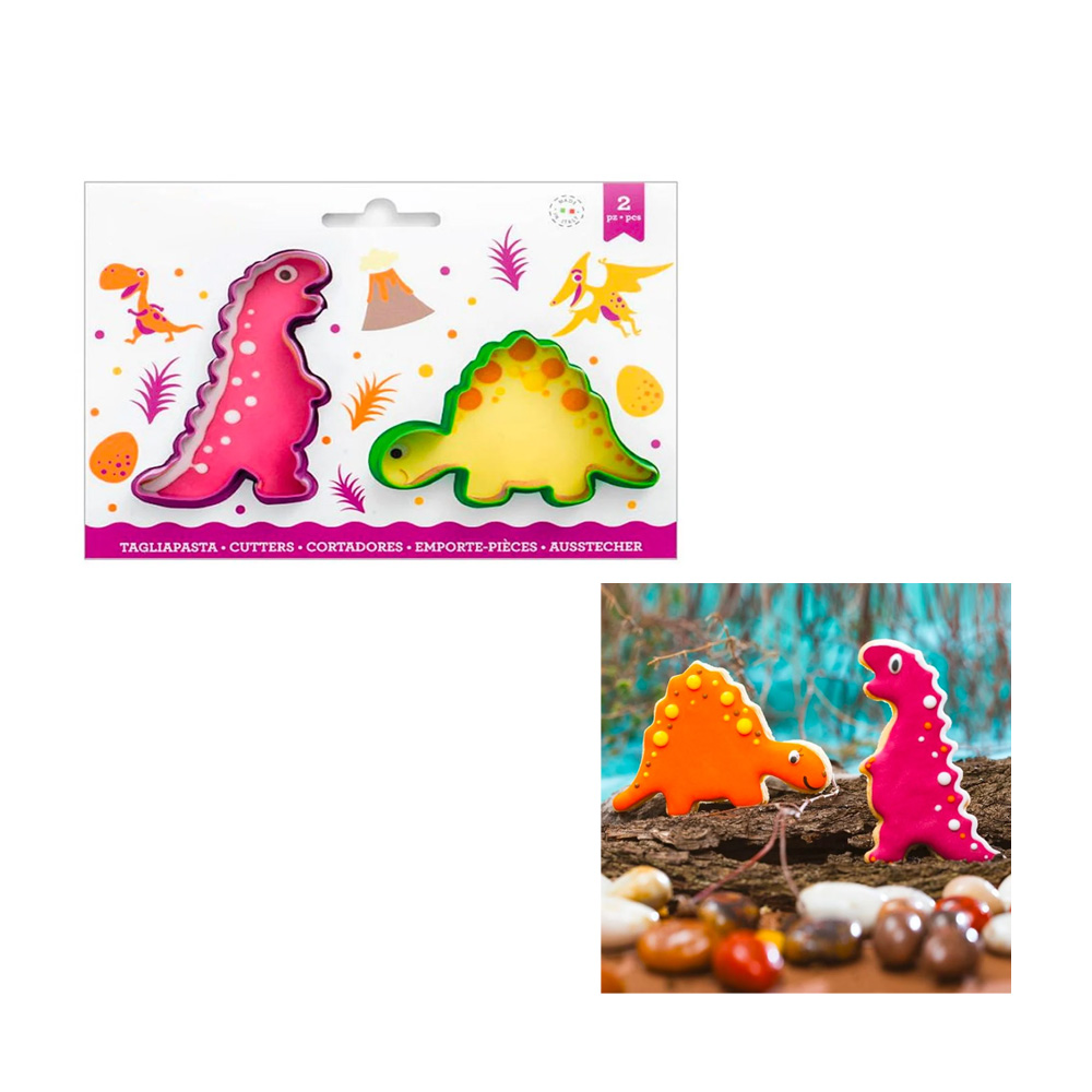 CORTADOR DINOSAURIO ESTEGOSAURIO/REX PLAST 9 Y 9 CM