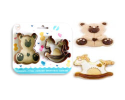 CORTADOR OSO CABALLITO PLASTICO 2 PZA 8 Y 7 CM