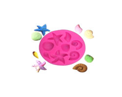 MOLDE SILICON MAR 7CM DIAMETRO 8 FIGURAS
