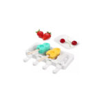 MOLDE DE SILICON PALETA CORAZON DOBLE 4 CAV 19X9X2 CM