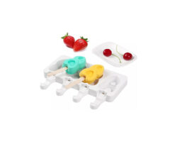 MOLDE DE SILICON PALETA CORAZON DOBLE 4 CAV 19X9X2 CM