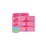 MOLDE SILICON MIEL OVAL 6 CAV 20X21X2.5 CM