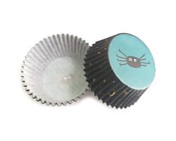 CAPACILLO  # 72 HALLOWEEN NEGRO ARAÑA LUNAS ESTANDAR 100 PZA