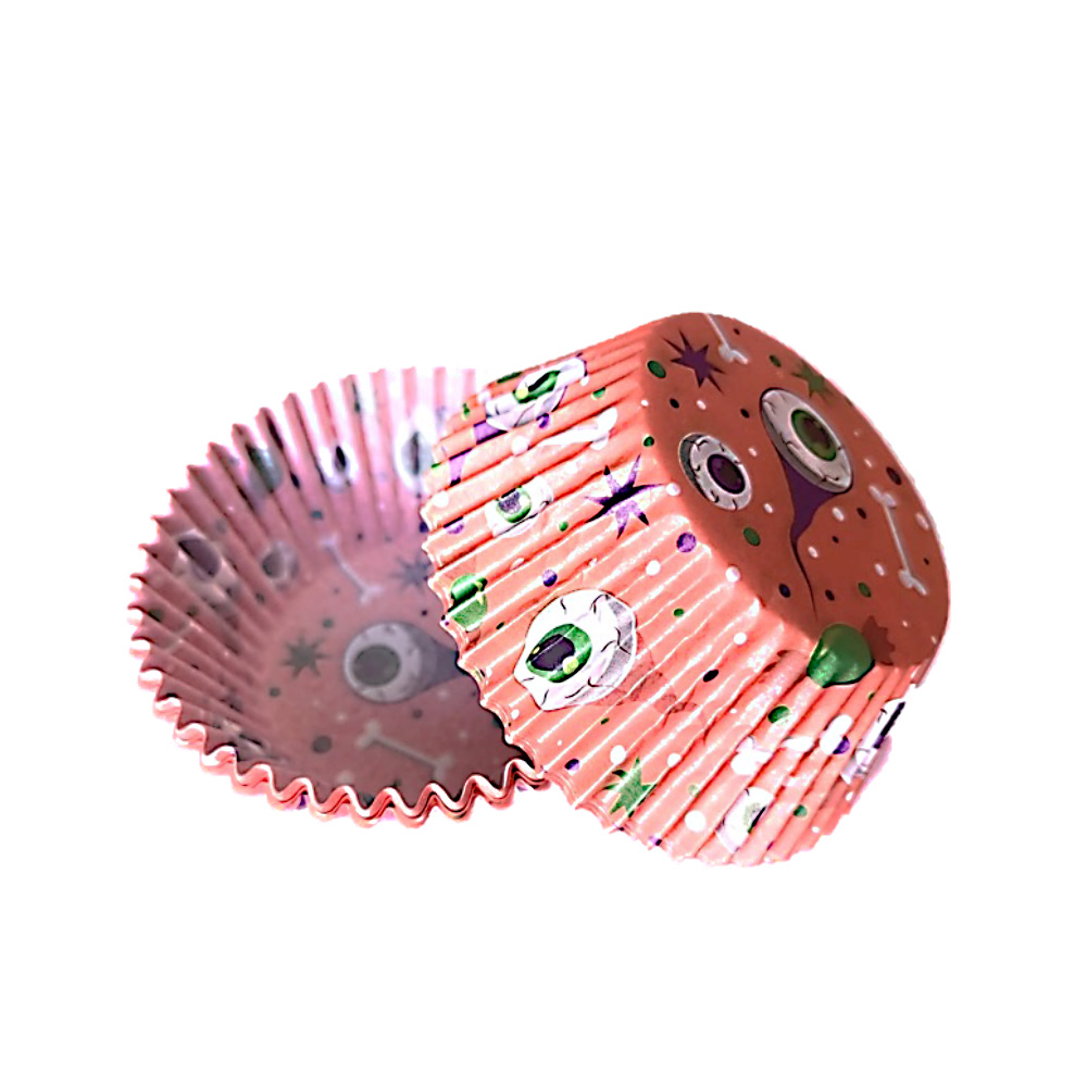 CAPACILLO  # 72 HALLOWEN NARANJA OJOS HUESOS 100 PZ