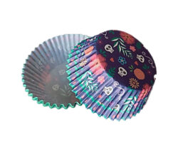 CAPACILLO  # 72 HALLOWEN AZUL CALAVERAS FLORES 100 PZ
