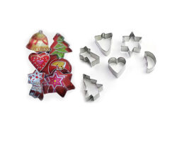 COTADORES AINOX EN BOTE NAVIDAD DE 5 A 7 CM 10 PZ