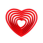 CORTADOR PLAST CORAZON 6 PZ 3 A 11 CM