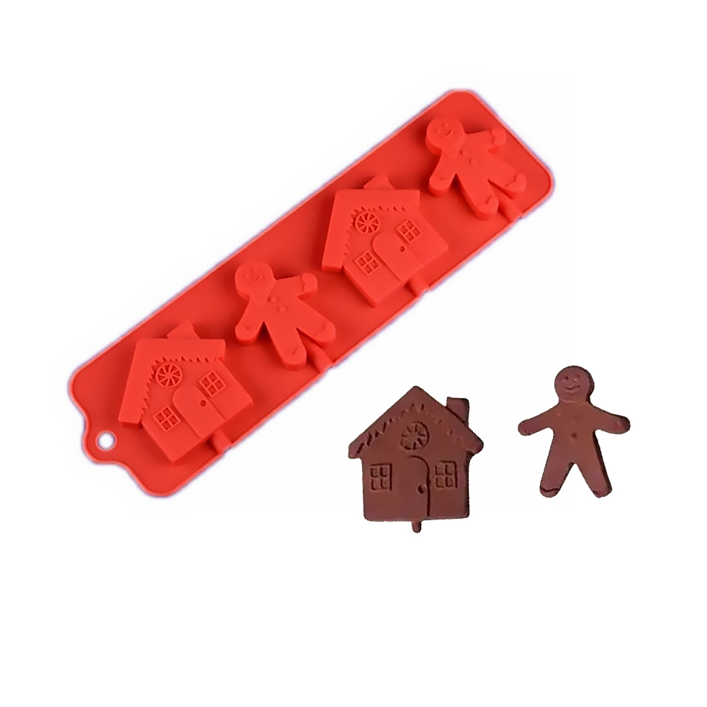 MOLDE SILICO NAVIDAD CASA Y GENGIBRE 31X9CM