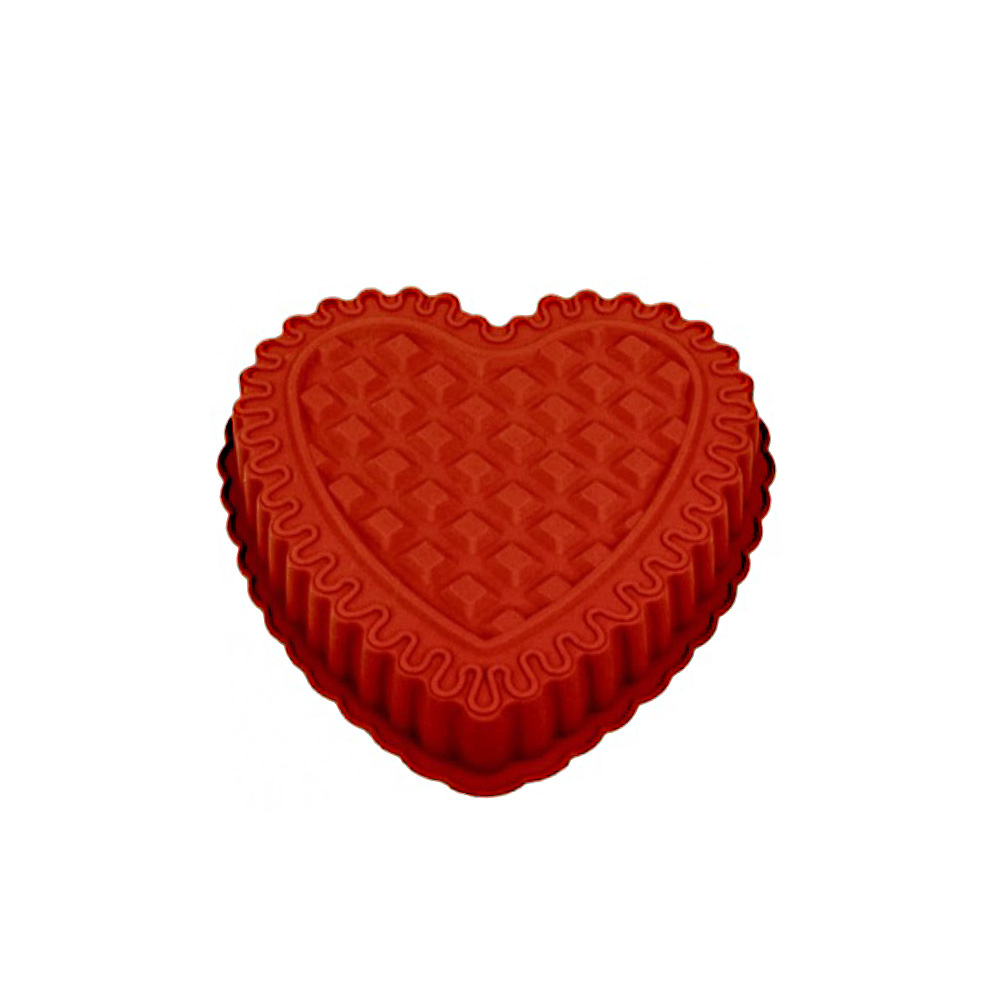 TARTA CORAZON SILICON CM 25X23X3 CM