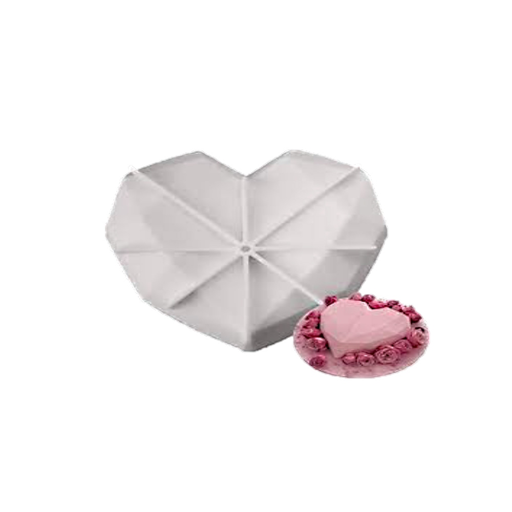 MOLDE CORAZON SILICON 3D 20X20X6CM