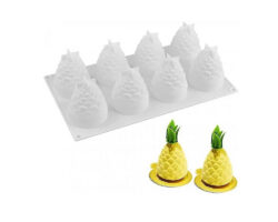 MOLDE SILICON PIÑA 3D 27X17X7 CM 6 CAV.